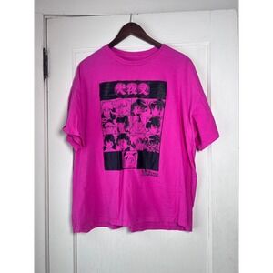 Inuyasha Anime Graphic Tee Pink Cotton Cartoon Manga Japanese Pop Culture Large
